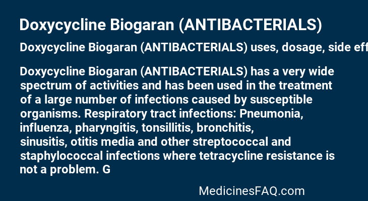 Doxycycline Biogaran (ANTIBACTERIALS)