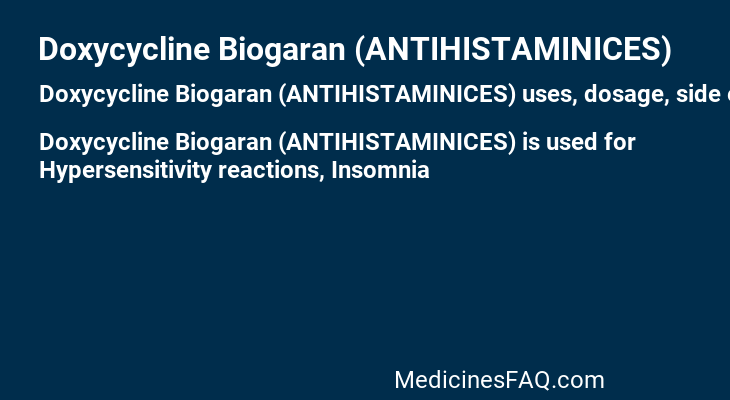 Doxycycline Biogaran (ANTIHISTAMINICES)