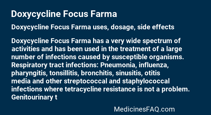 Doxycycline Focus Farma