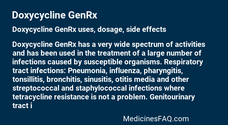 Doxycycline GenRx