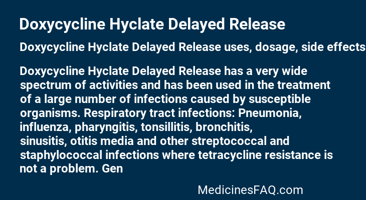 Doxycycline Hyclate Delayed Release