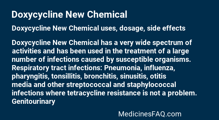Doxycycline New Chemical