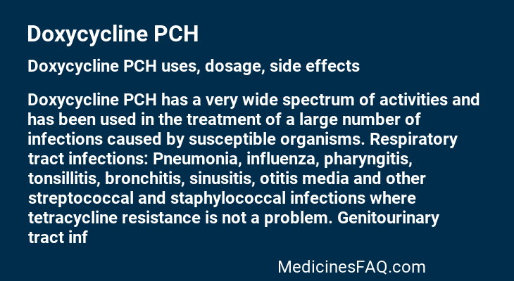 Doxycycline PCH