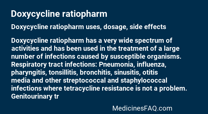 Doxycycline ratiopharm