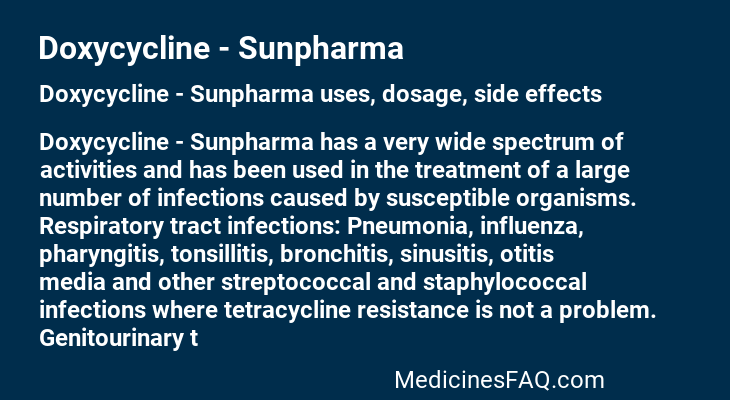 Doxycycline - Sunpharma