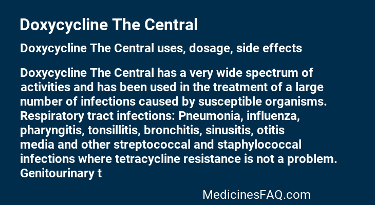 Doxycycline The Central