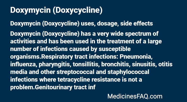 Doxymycin (Doxycycline)