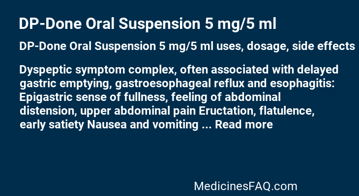 DP-Done Oral Suspension 5 mg/5 ml