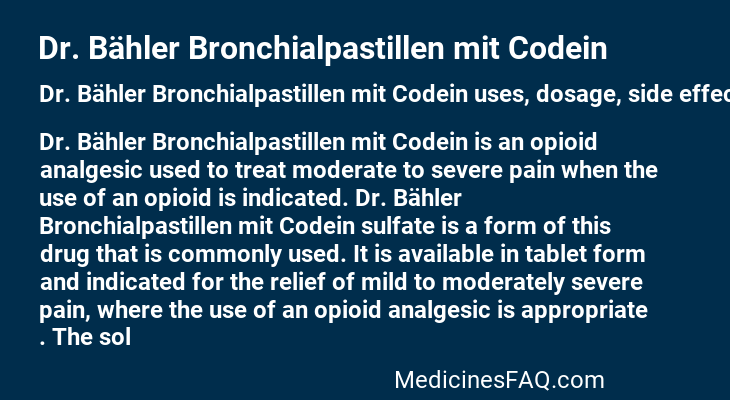 Dr. Bähler Bronchialpastillen mit Codein