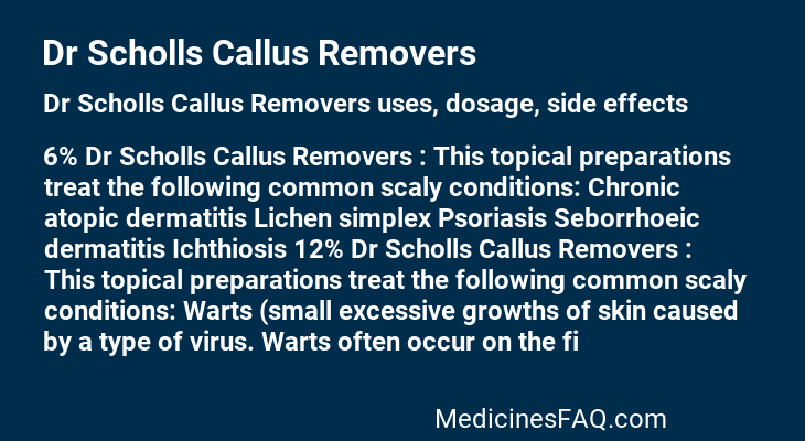 Dr Scholls Callus Removers