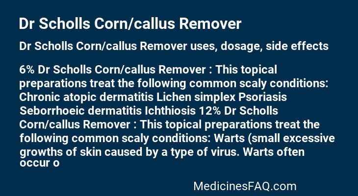 Dr Scholls Corn/callus Remover