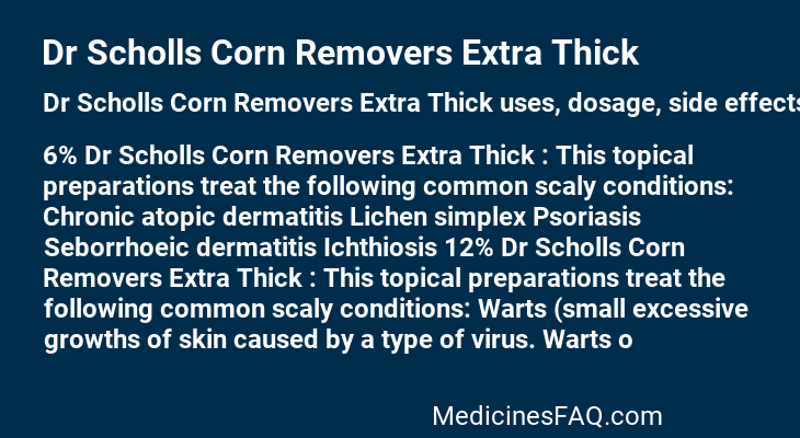Dr Scholls Corn Removers Extra Thick
