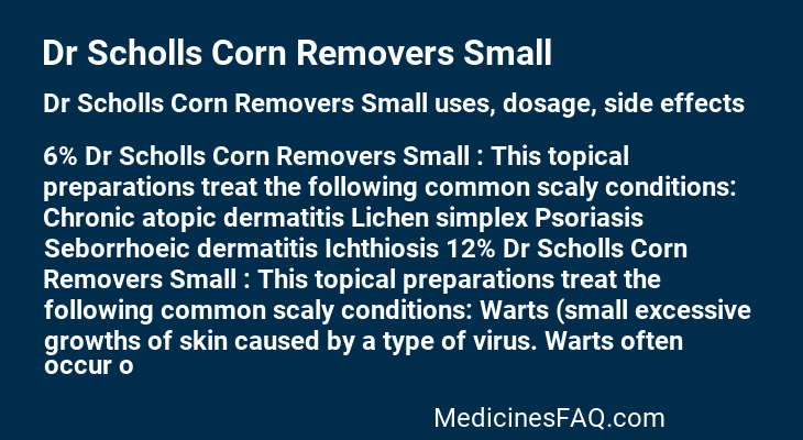 Dr Scholls Corn Removers Small