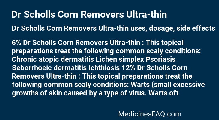Dr Scholls Corn Removers Ultra-thin