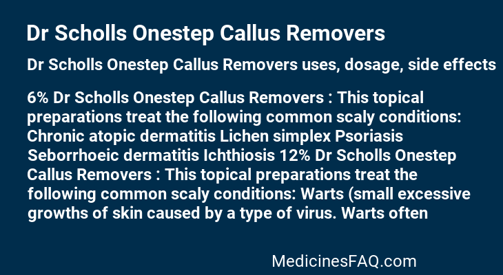 Dr Scholls Onestep Callus Removers