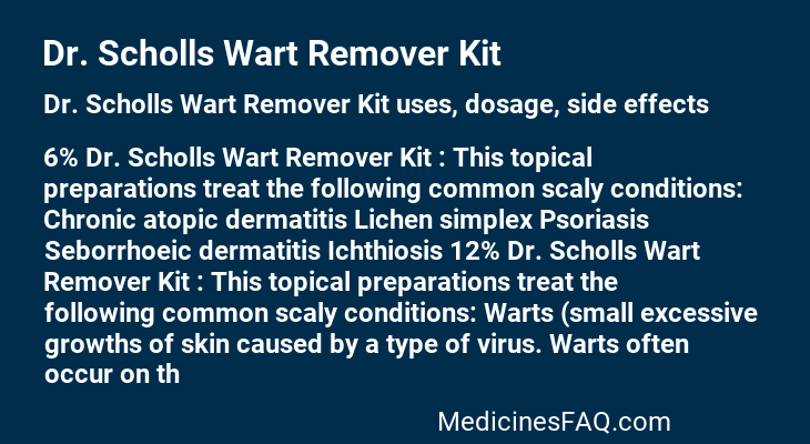 Dr. Scholls Wart Remover Kit