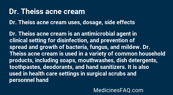 Dr. Theiss acne cream