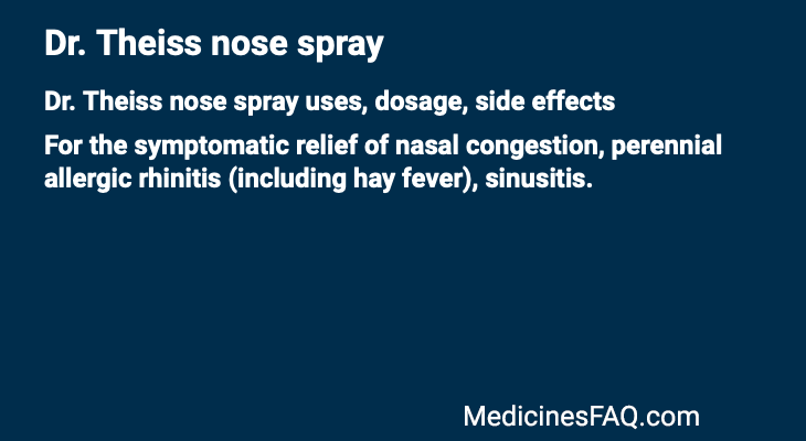 Dr. Theiss nose spray