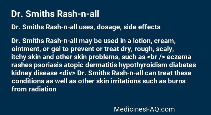 Dr. Smiths Rash-n-all