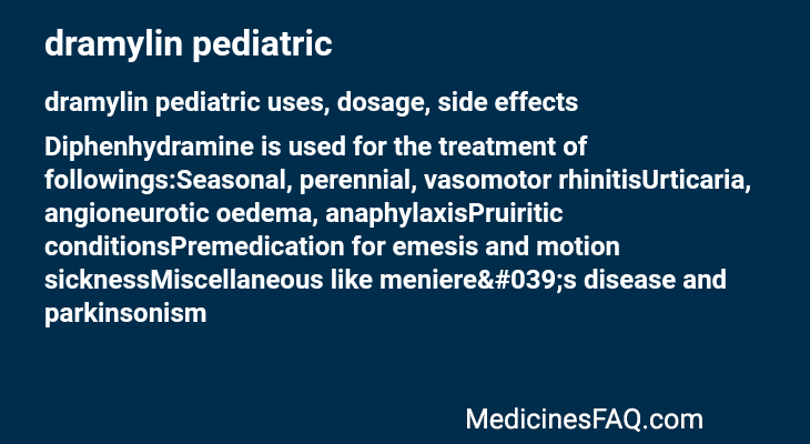 dramylin pediatric