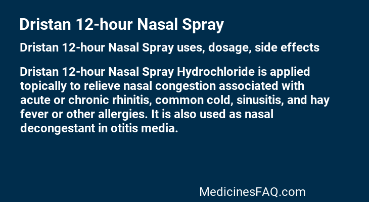 Dristan 12-hour Nasal Spray