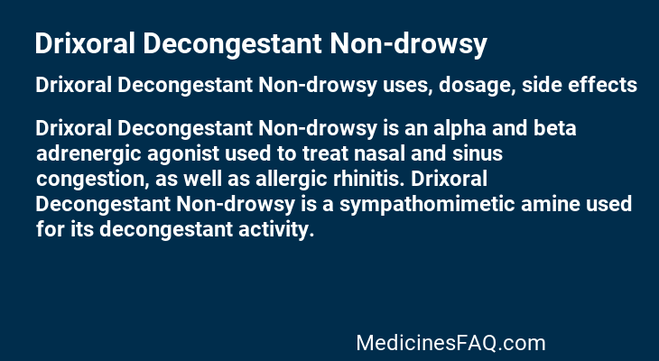 Drixoral Decongestant Non-drowsy