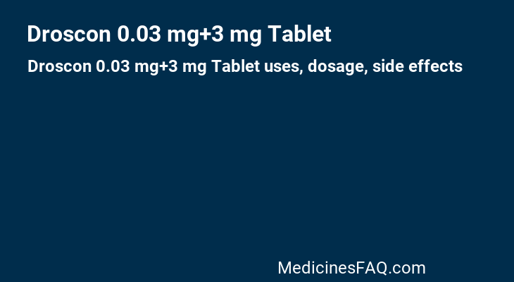 Droscon 0.03 mg+3 mg Tablet