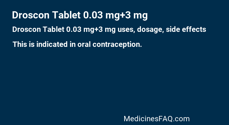 Droscon Tablet 0.03 mg+3 mg