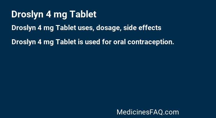 Droslyn 4 mg Tablet