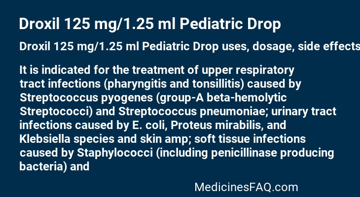 Droxil 125 mg/1.25 ml Pediatric Drop