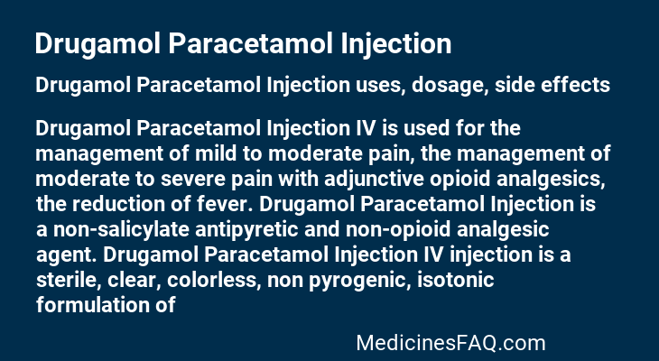 Drugamol Paracetamol Injection
