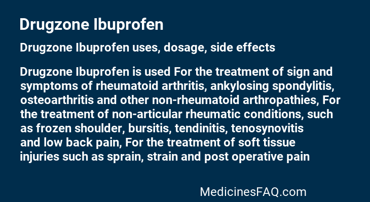 Drugzone Ibuprofen