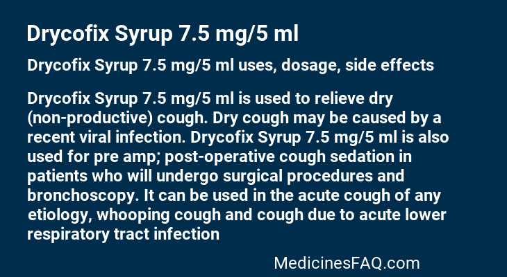 Drycofix Syrup 7.5 mg/5 ml