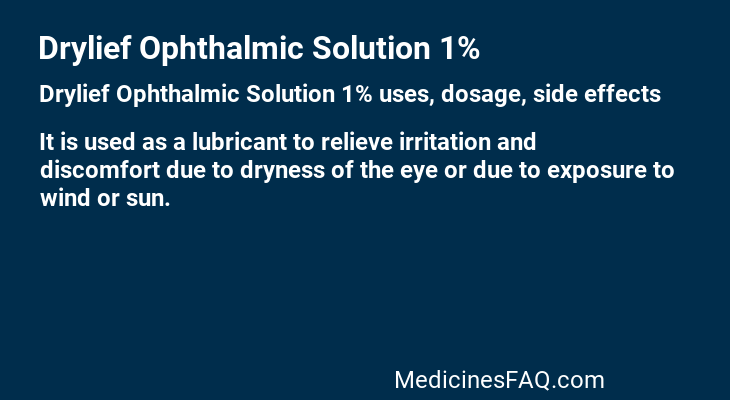 Drylief Ophthalmic Solution 1%