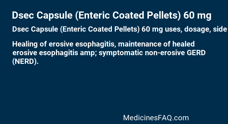 Dsec Capsule (Enteric Coated Pellets) 60 mg