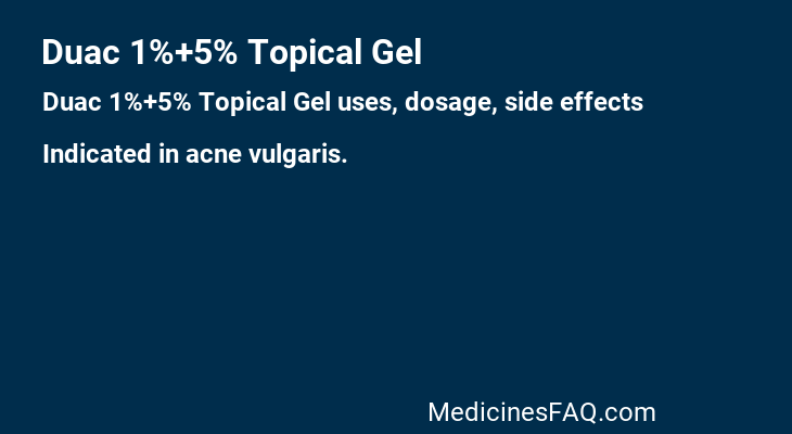 Duac 1%+5% Topical Gel