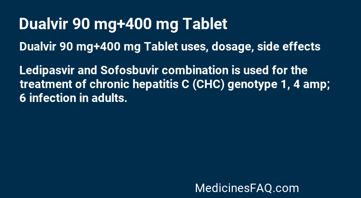 Dualvir 90 mg+400 mg Tablet