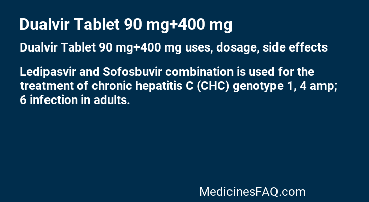 Dualvir Tablet 90 mg+400 mg