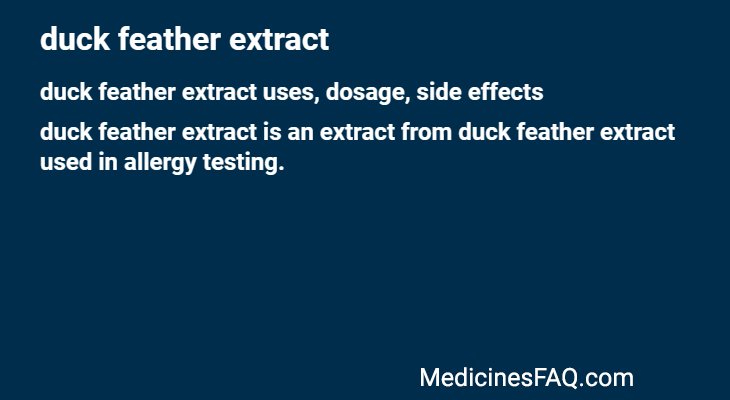 duck feather extract