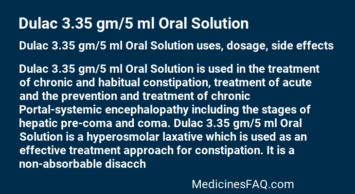 Dulac 3.35 gm/5 ml Oral Solution