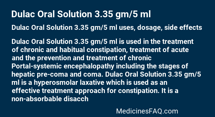 Dulac Oral Solution 3.35 gm/5 ml