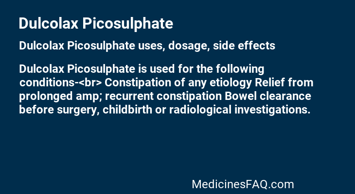 Dulcolax Picosulphate