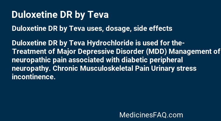 Duloxetine DR by Teva