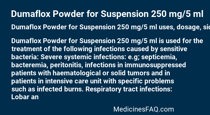 Dumaflox Powder for Suspension 250 mg/5 ml