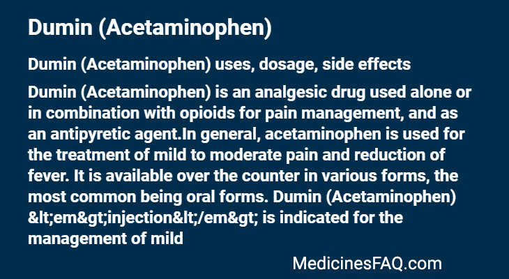 Dumin (Acetaminophen)