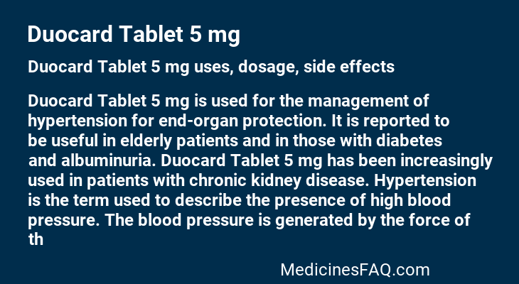 Duocard Tablet 5 mg