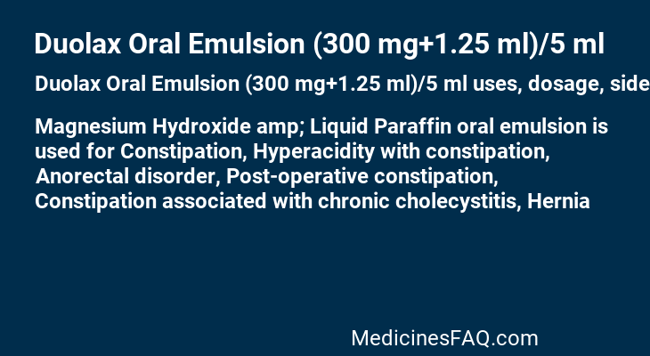 Duolax Oral Emulsion (300 mg+1.25 ml)/5 ml