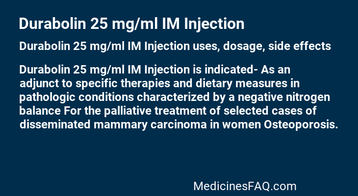 Durabolin 25 mg/ml IM Injection