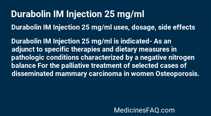 Durabolin IM Injection 25 mg/ml