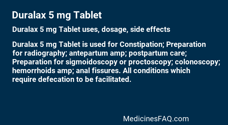 Duralax 5 mg Tablet